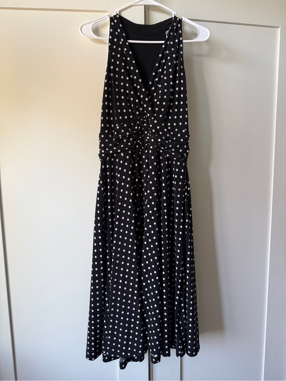 Black Polka Dot Midi Dress